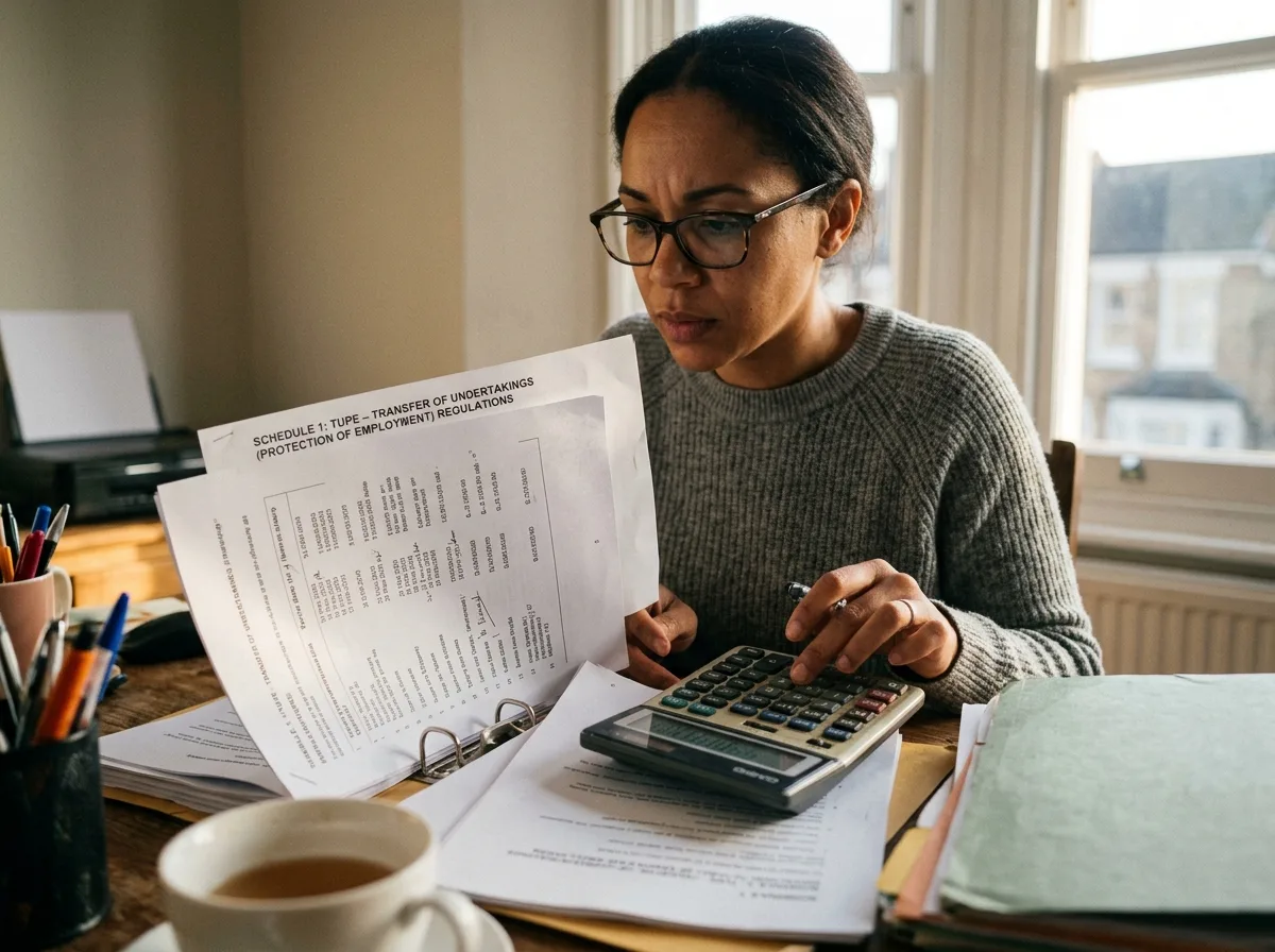 Pricing a TUPE schedule against £12.71/hr National Living Wage from April 2026, plus Employer NI, holiday pay, pension and supervision overhead.