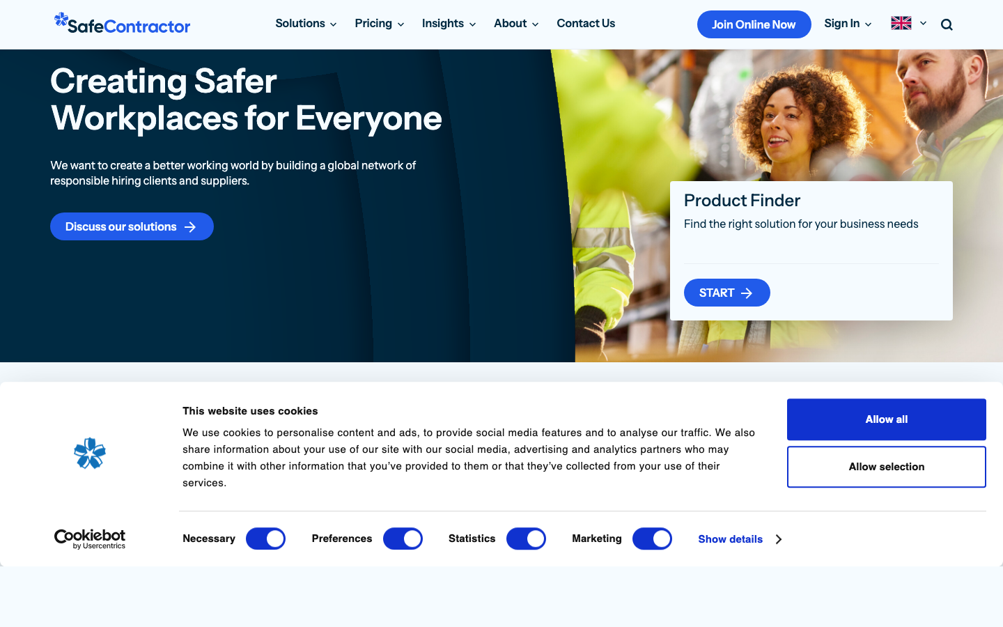 Homepage of SafeContractor SSIP accreditation scheme (captured April 2026).